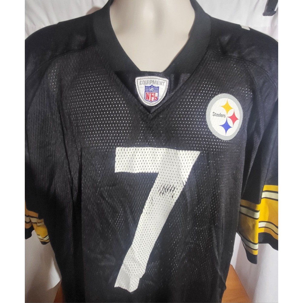 Pittsburgh Steelers Ben Roethlisberger Reebok Game Jersey #7 Size 2XL XXL Black - Picture 4 of 9